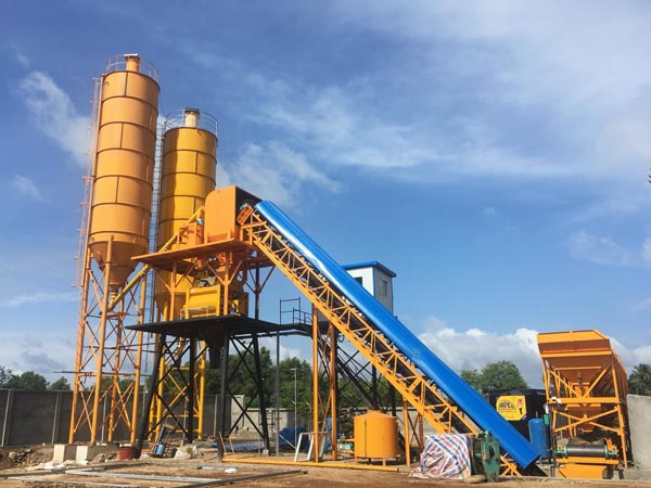 AJ-60 belt concrete batching plant