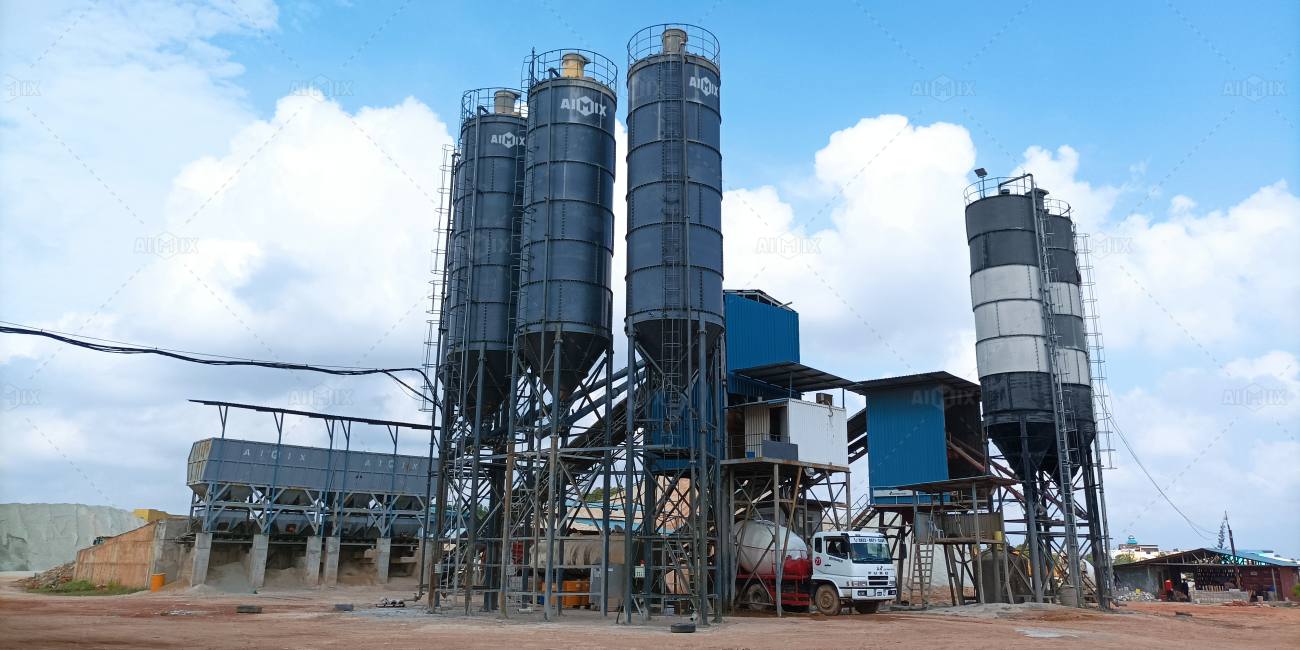 AJ120 ready mixed plant in Indonesia