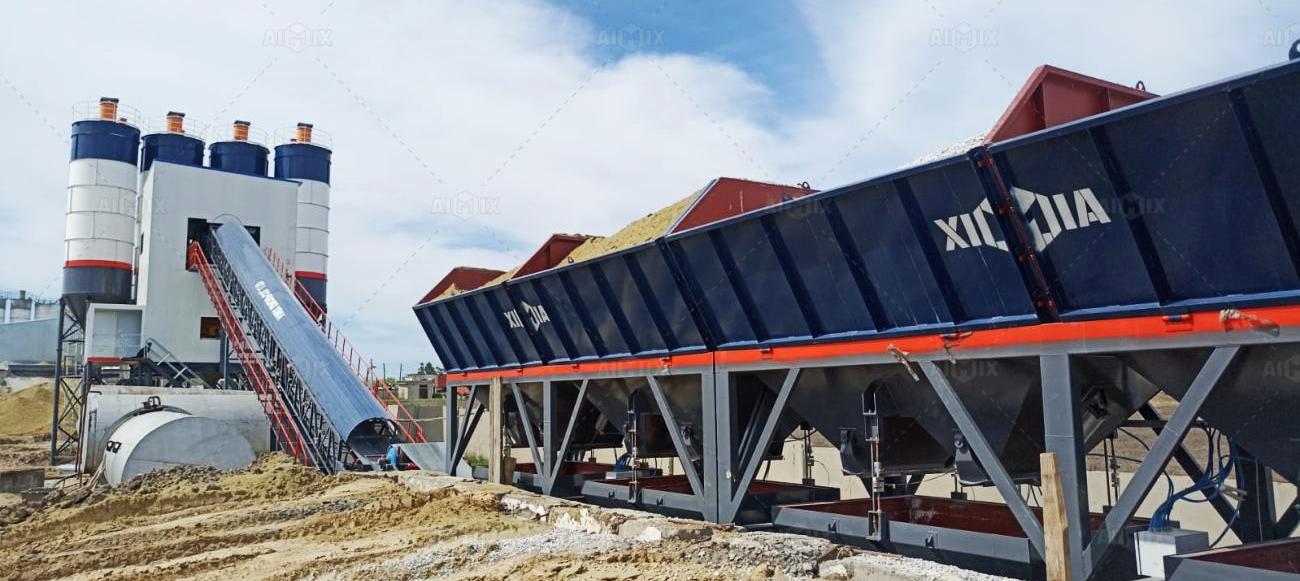 AJ180 ready mix concrete plant in Kazakhstan