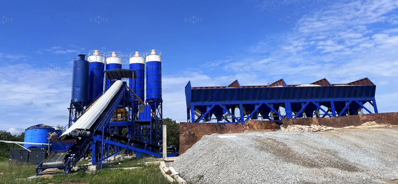 AJ180 stationary batching plant for sale in Malaysia