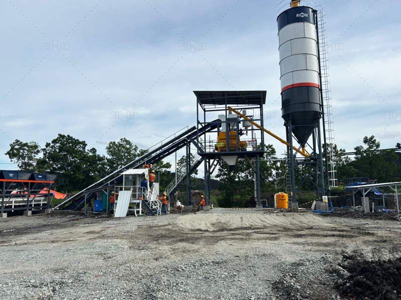 AJ40 batching plant installation and commissioning