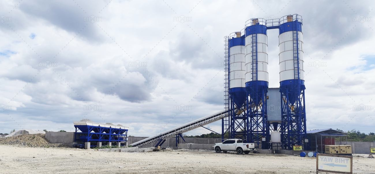 AJ60 concrete plant ready for use