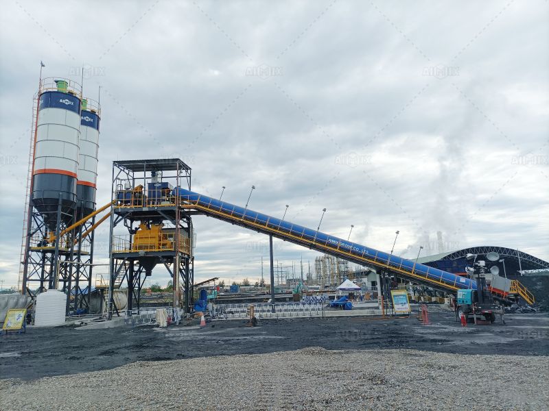 AJ90 stationary type batching plant