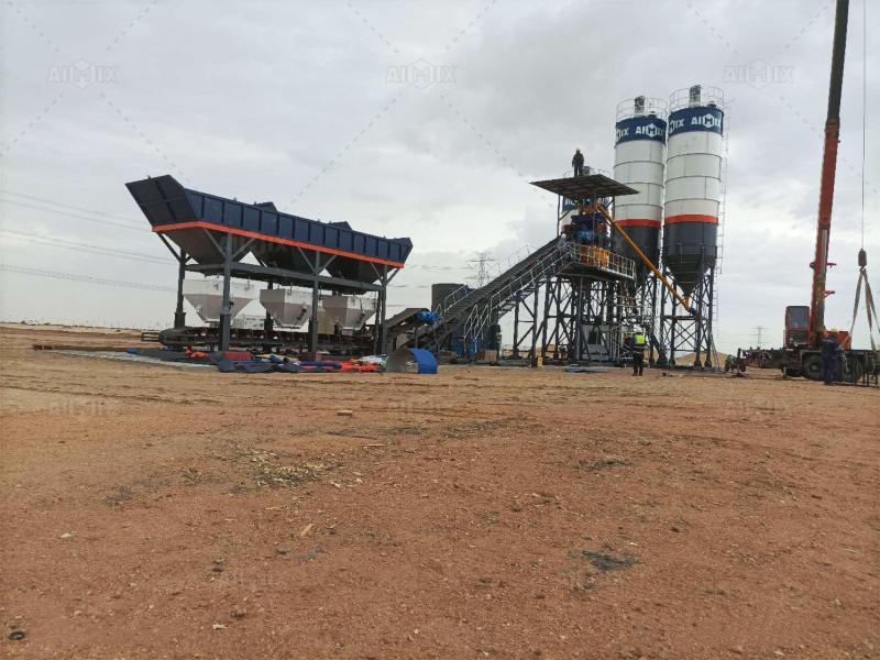 AJM-75 concrete plant installation