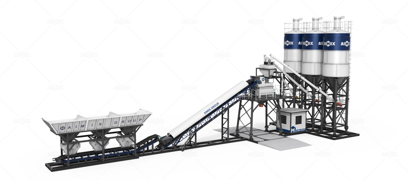 AJM foundation-free type concrete plant from Aimix