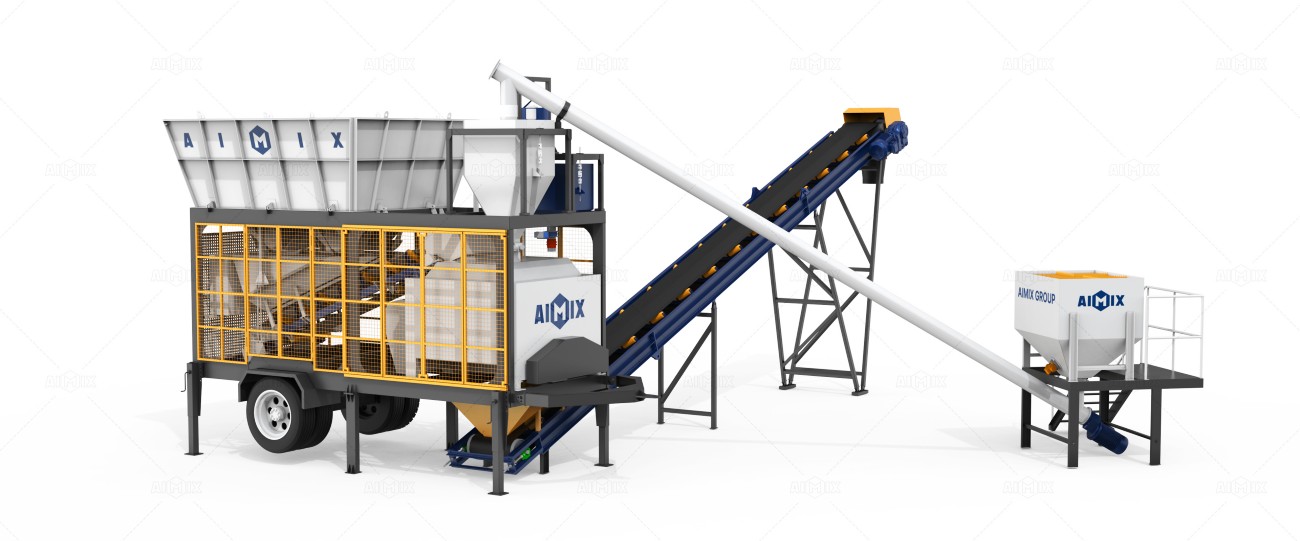 AJSY series compact type mobile batch plant for sale
