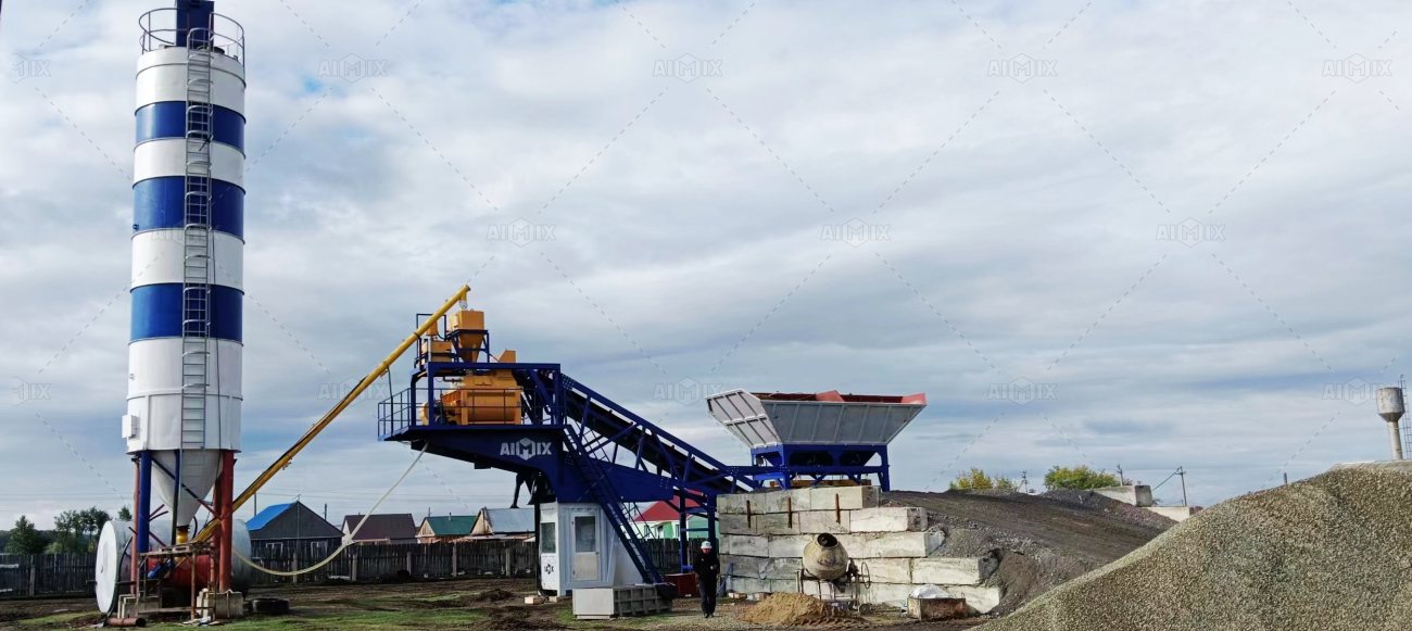 AJY-60 mobile central mix plant for Kazakhstan