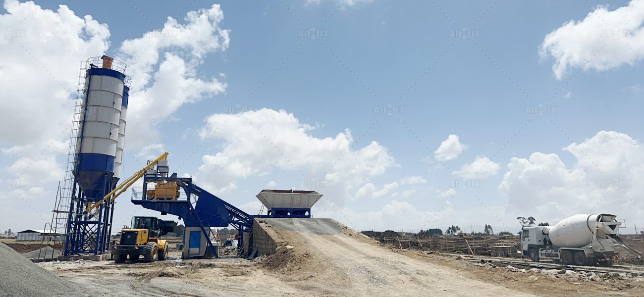 AJY60 mobile batch plant solution for Ethiopia