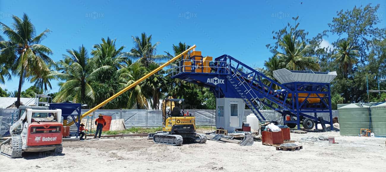 AJYG-25 dry mix plant in Kiribati Islands