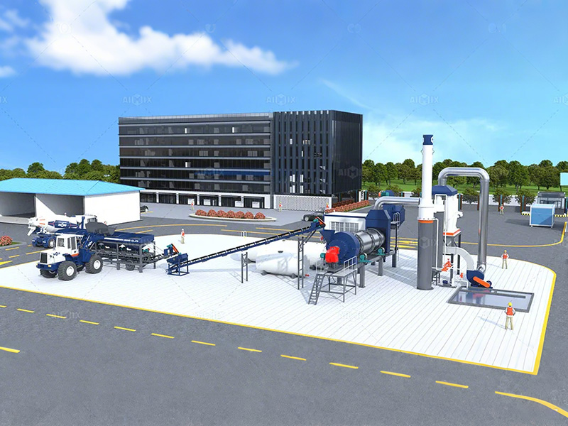 ALT Stationary asphalt mixing plant for sale 3D drawing
