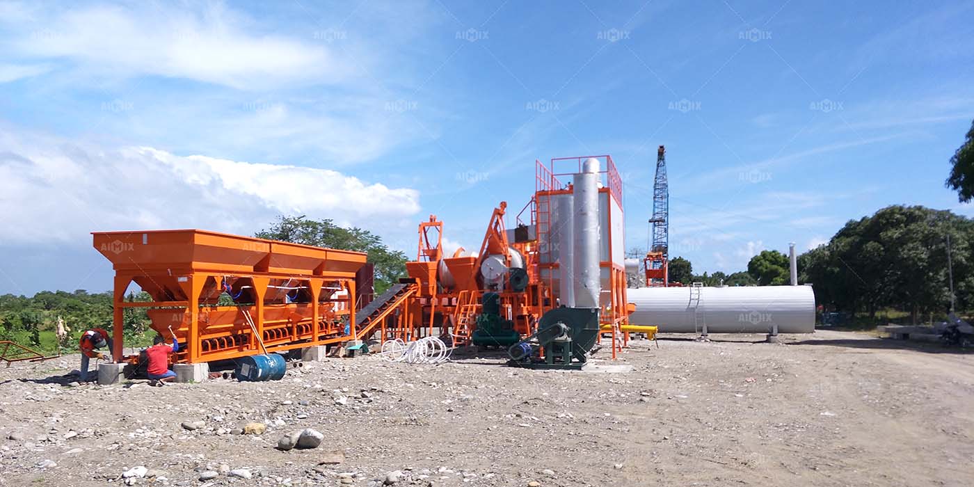 ALYJ-60 portable asphalt mixing plant in the Philippines