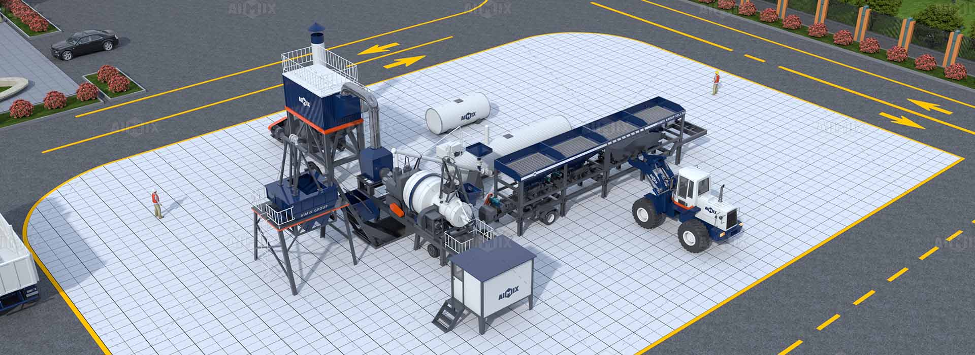 ALYJ Series compact type asphalt mixing plant mini