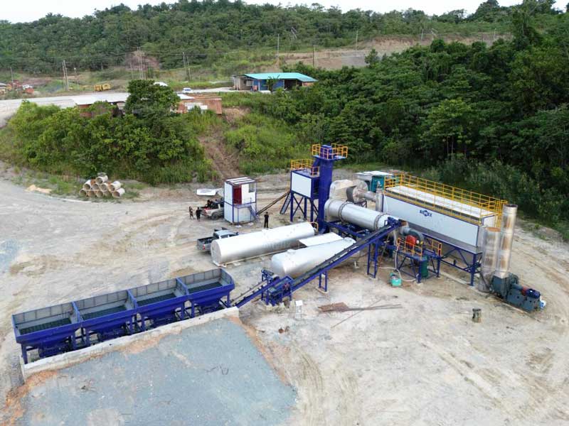 ALYT 100 ton asphalt plant drum mix in Ecuador