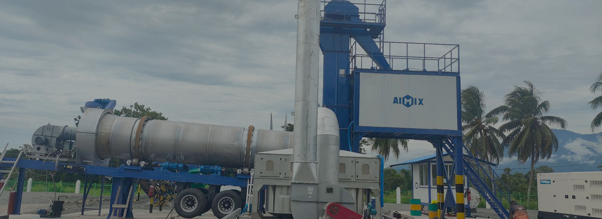 ALYT-80 small asphalt mixing plant at site