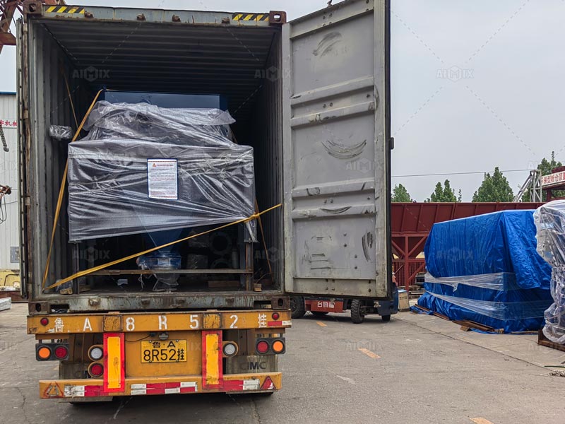 April 2024 aj75 Stationary concrete batching plant to Kazakhstan