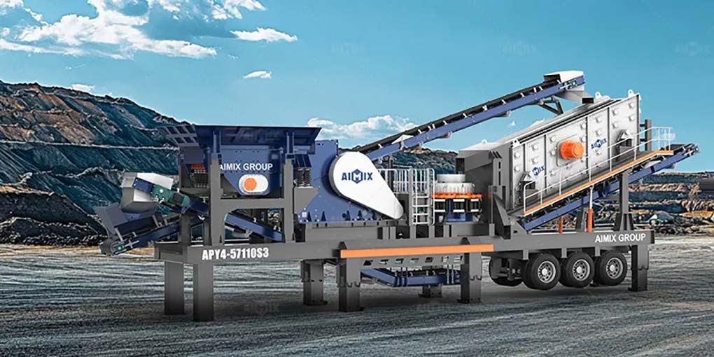 APY4 wheeled mounted mobile crushing plant