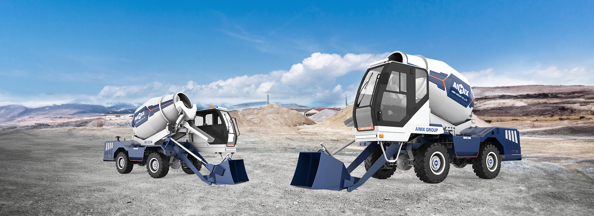 AS-3.5 hydraulic self loading concrete mixers