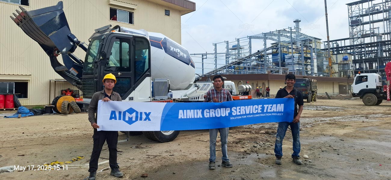 AS-3.5 self loading concrete mixer for building factory in Indonesia