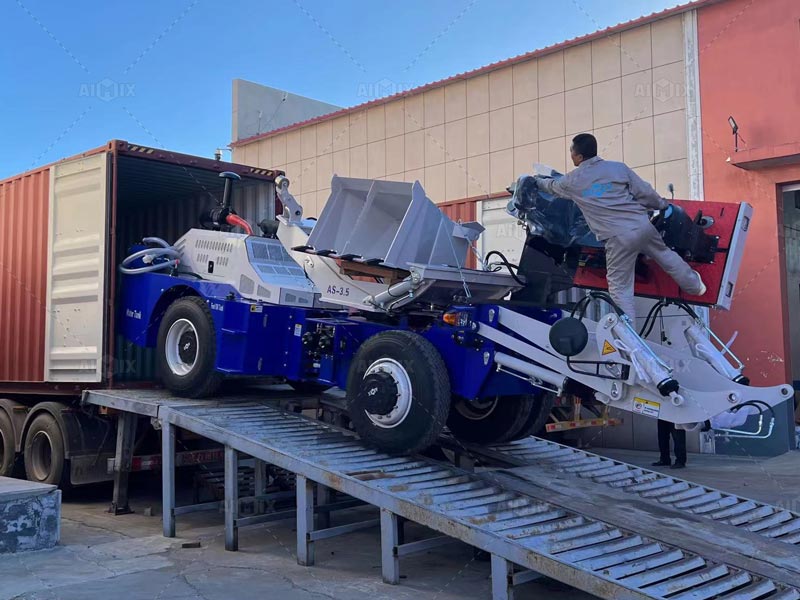 AS-3.5 self-loading concrete mixer was transported to Indonesia