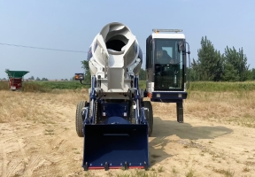 AS-3.5C self-loading concrete mixer testing in America