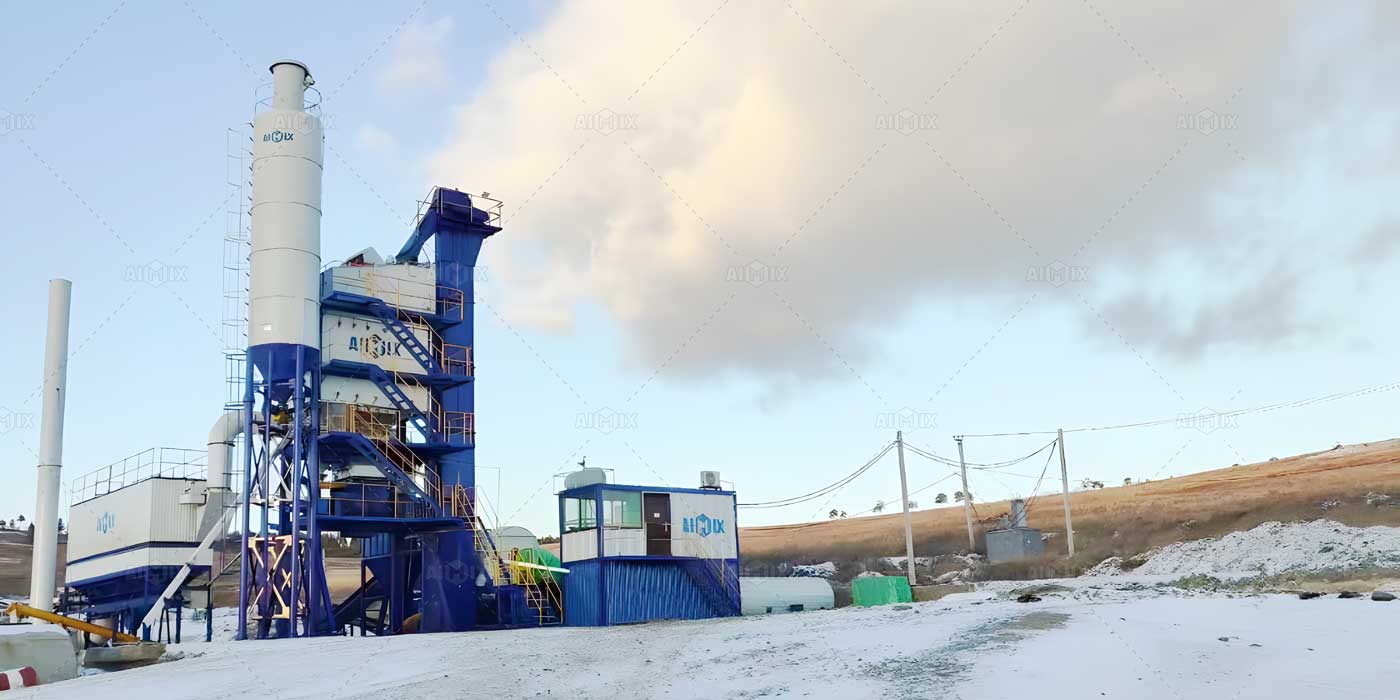 Asphalt mixer plant in Russia for production