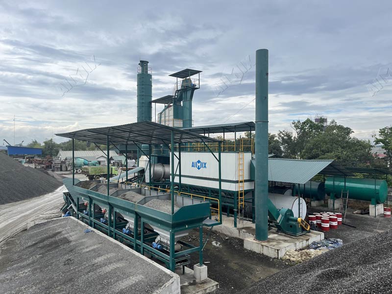 asphalt batching plant installation in Indonesia