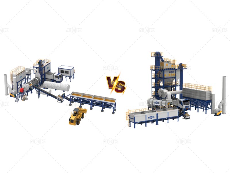 asphalt batching plant vs asphalt drum plant