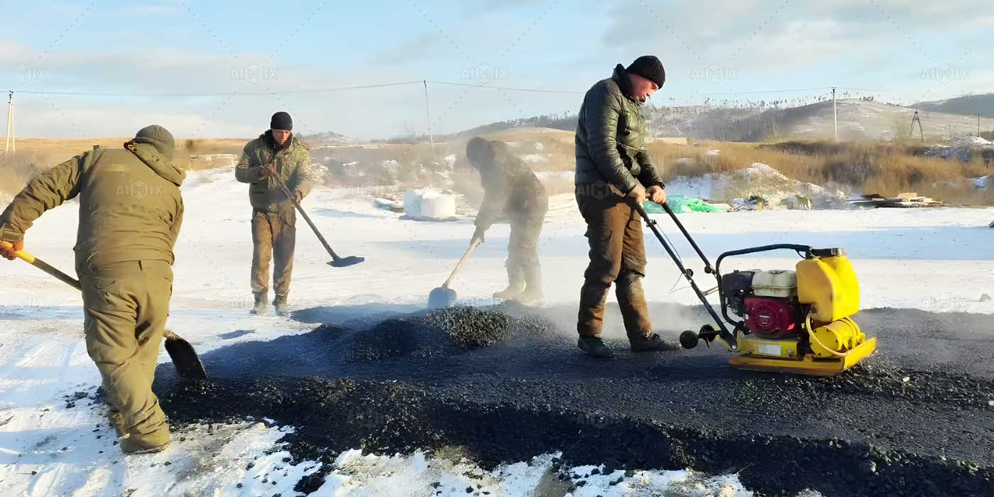 asphalt paving produced by asphalt plant