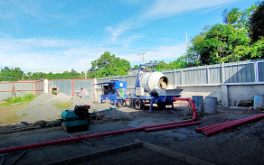 Buy Concrete Pump with Drum Mixer for Indonesia