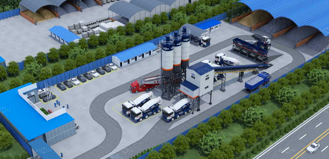 central mix precast concrete batching plant