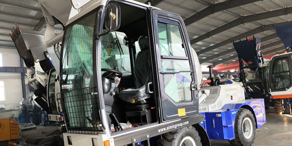 Chassis and cab of self loading mixer