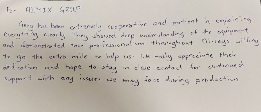 client review about batching plant