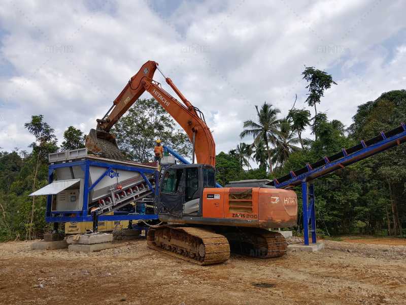 commissioning of AJSY35 mobile batching plant