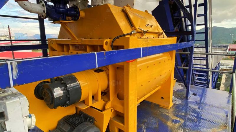 concrete mixer installed at site