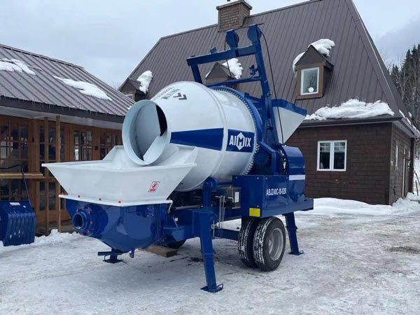 concrete mixer pump arrived at Canada