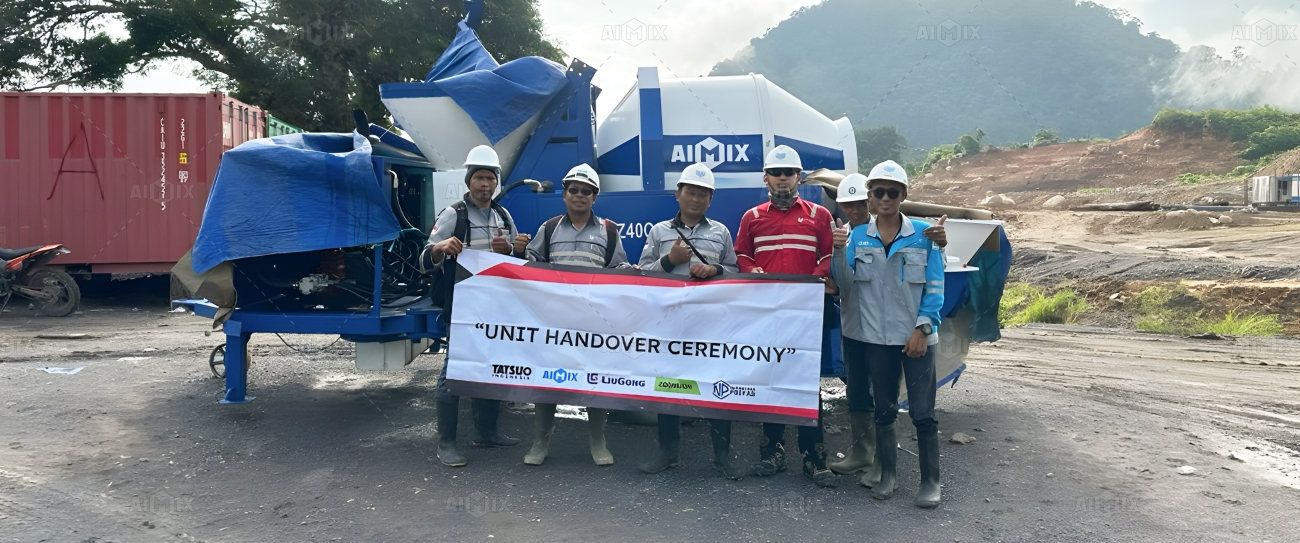 Concrete Mixer Pump for Indonesia Dam Construction