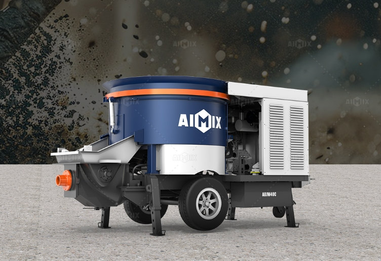 Concrete Mixer Pump with Pan Mixer Type