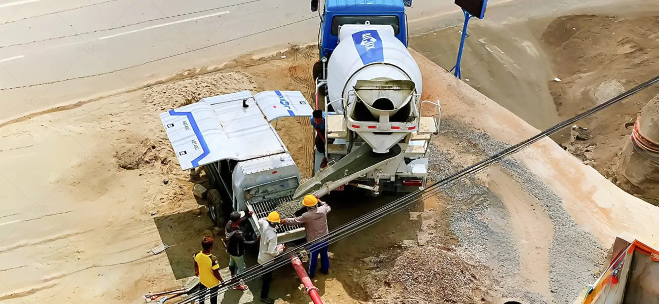 concrete mixer truck and ABT40C trailer concrete pump sale