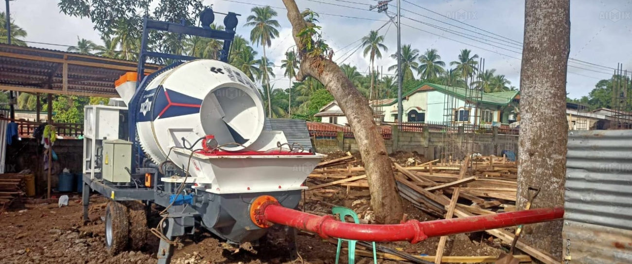 Concrete Mixing Pump for the Philippines Warehosue Construction