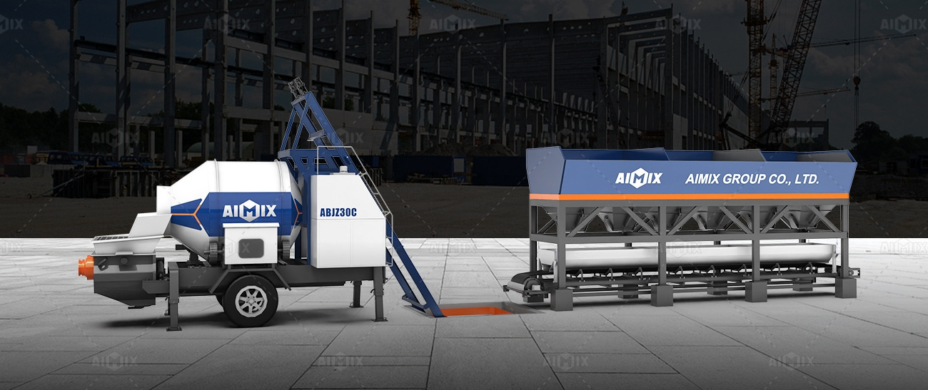 Concrete Mixing Pump with Concrete Batching Machine