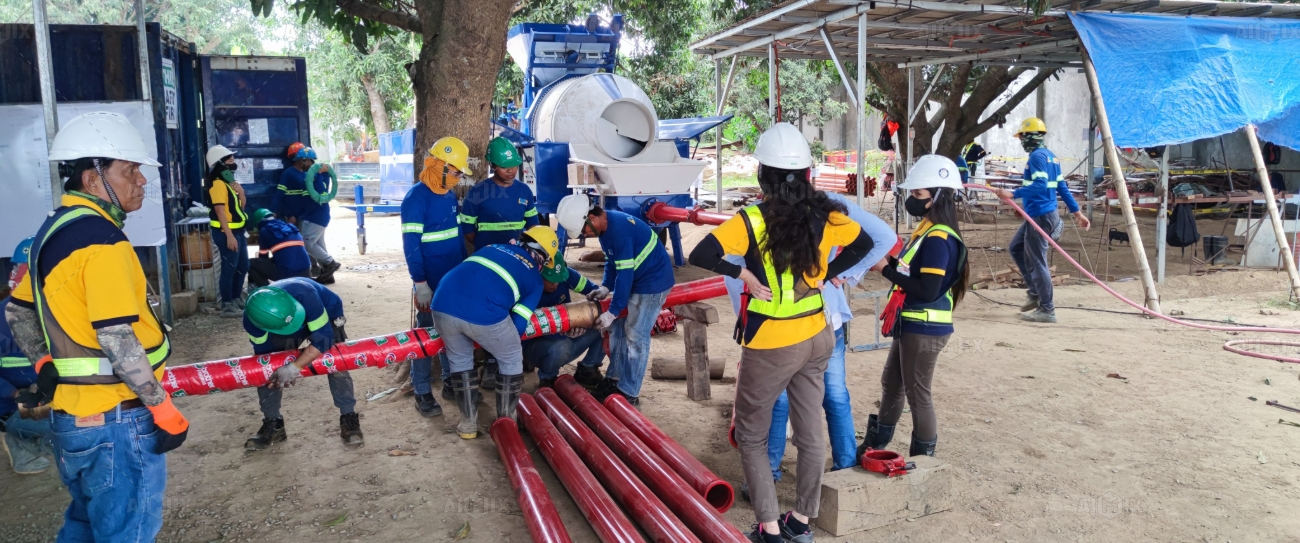 Concrete Mixture Pump for the Philippines Road Construction