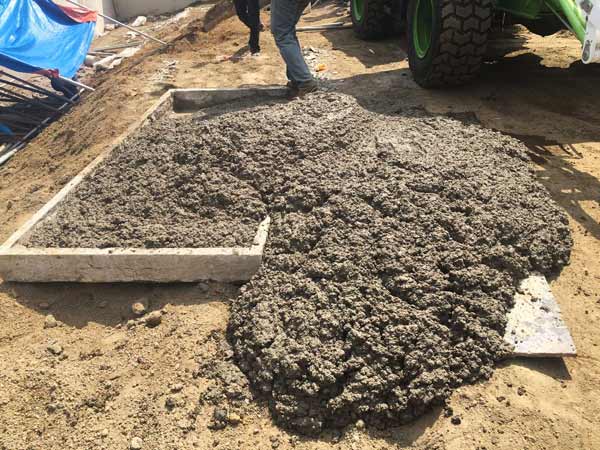 concrete produced by self mixer