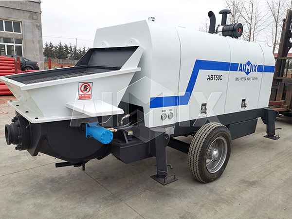concrete pump with diesel engine