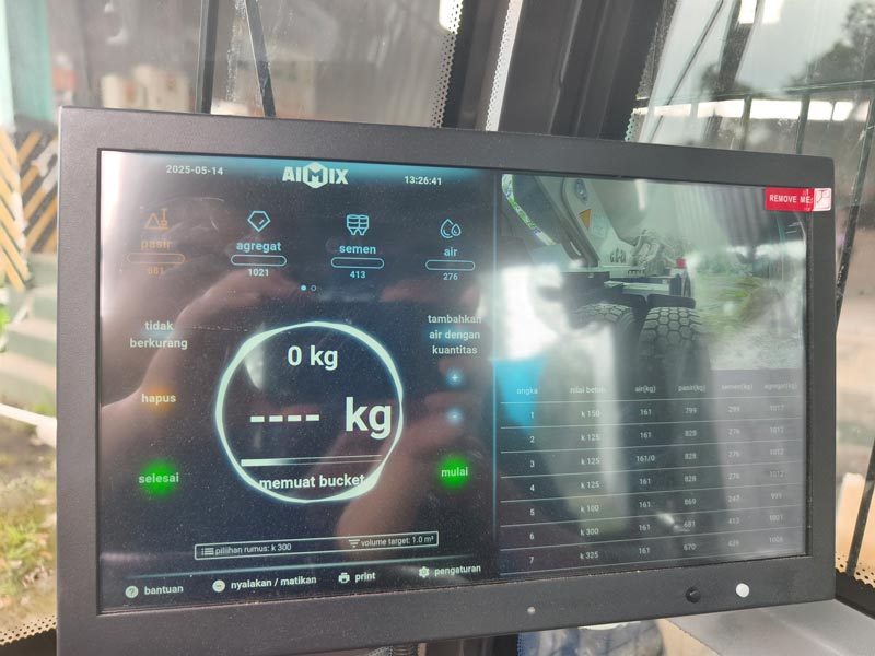 control system of Aimix self loading mixer
