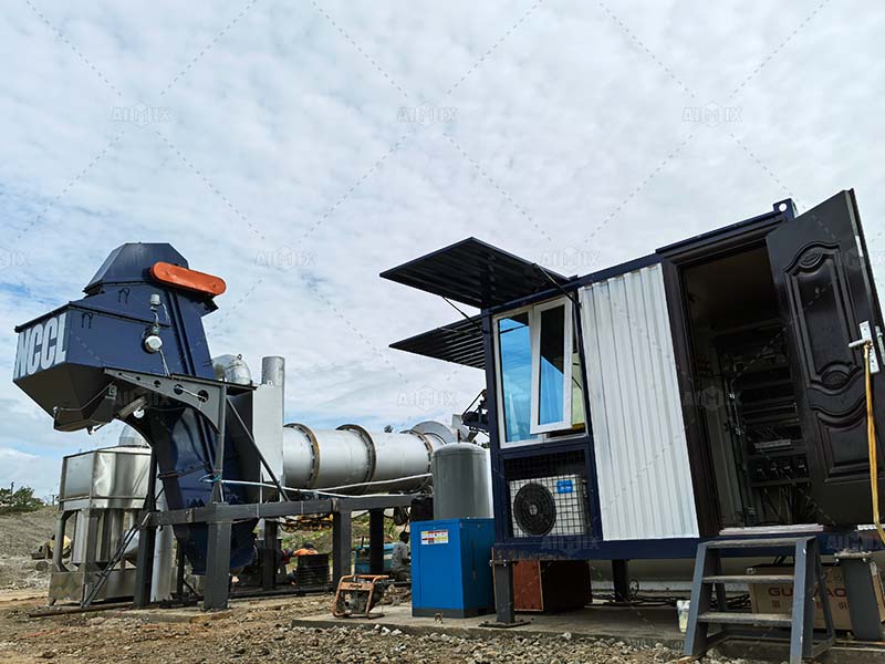 Counterflow Drum-Mix Asphalt-Mixing Plant in Fiji installation