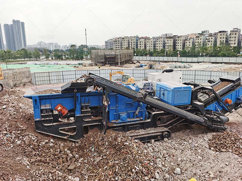 Crawler Impact Crusher Processing Construction Waste on-site