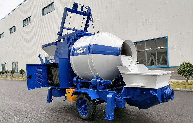 Diesel Concrete Mixer Pump With Drum Mixer