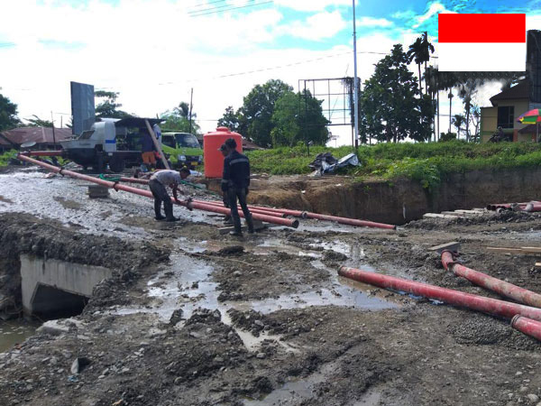 diesel concrete pump in Papua Indonesia