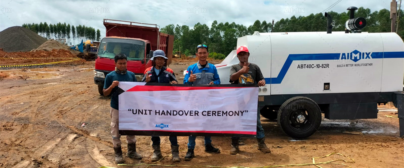 Diesel Concrete Pump Trailer ABT40C in Indonesia