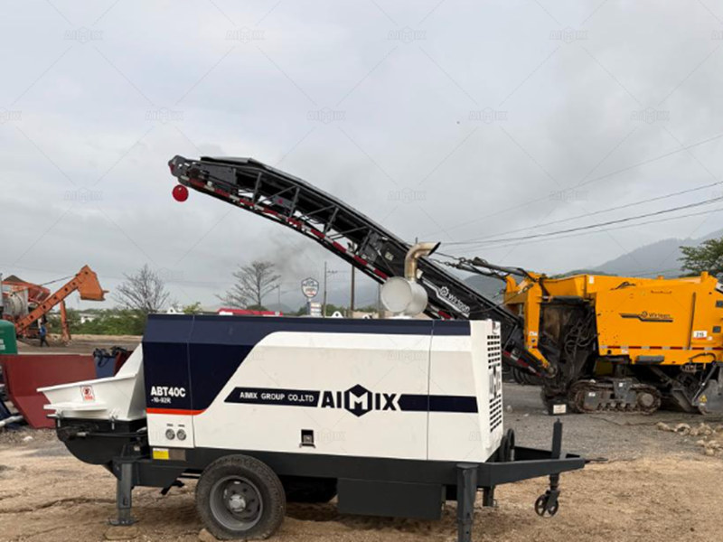 diesel powered concrete trailer pump in Guatemala